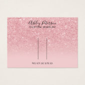 Chic glitter roze barrette haarclipweergave visitekaartje (Voorkant)