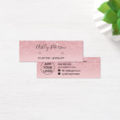 Chic glitter roze stuks oorscherm mini visitekaartjes (Bureau)