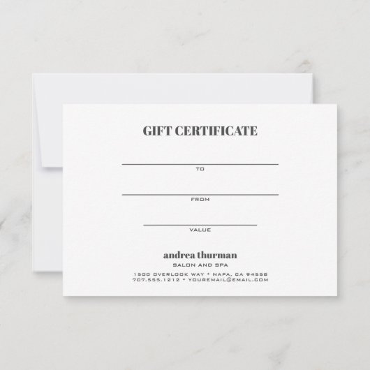 Chic Glitter Silver White Bokeh Gift Kaart (Achterkant)