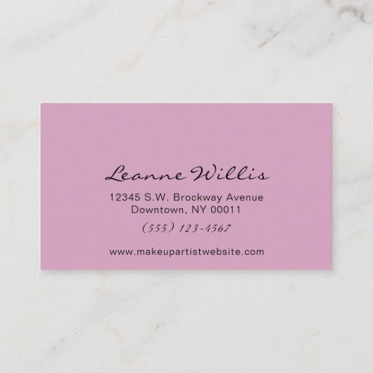 Chic Glitter Sparkle Visitekaartje (Achterkant)