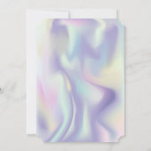 Chic Glitter Tiara Holographic Sweet 17 Birthday Kaart (Achterkant)