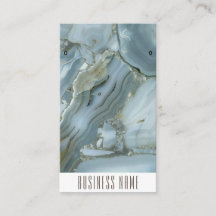 Chic glitterblue marmer-kaart met oorbellen