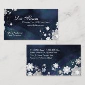 Chic Glittery Bloemen Bloemist Visitekaartje (Voorkant / Achterkant)