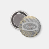 Chic Glittery Mandala Monogram Magneet (Voorkant / Achterkant)