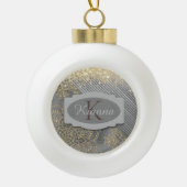 Chic Glittery Mandala Monogram Ornament (Voorkant)