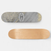 Chic Glittery Mandala Monogram Persoonlijk Skateboard (Horizontaal)