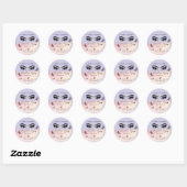 Chic glittery sparkle lash-reiniger ronde sticker (Vel)