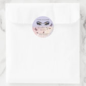 Chic glittery sparkle lash-reiniger ronde sticker (Tas)
