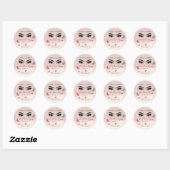 Chic glittery sparkle lash-reiniger ronde sticker (Vel)