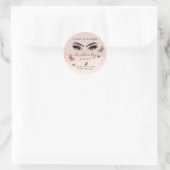 Chic glittery sparkle lash-reiniger ronde sticker (Tas)