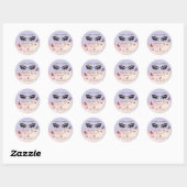 Chic glittery sparkle lash-reiniger ronde sticker (Vel)