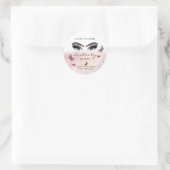 Chic glittery sparkle lash-reiniger ronde sticker (Tas)