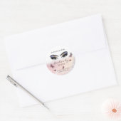 Chic glittery sparkle lash-reiniger ronde sticker (Envelop)