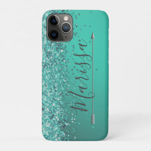 Chic Glittery Turquiose, op maat gemaakt Case-Mate iPhone Case