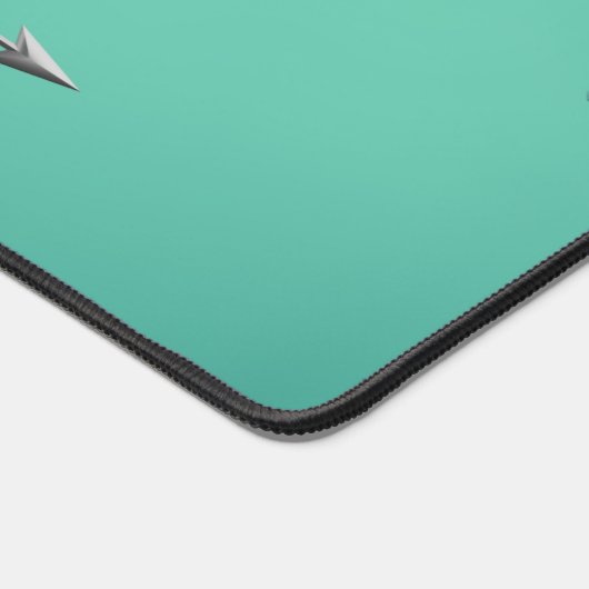 Chic Glittery Turquoise Personalized Boss Lady Bureaumat (Hoek)