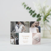 Chic Gold 4-fototemplate Bedankt voor je creditcar (Staand voorkant)