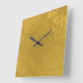 Chic Gold Abstract Floral Vierkante Klok (Hoek)