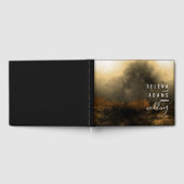 Chic Gold Abstract Typography Wedding Gastenboek (Volledig)