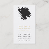 Chic Gold Abstract Visitekaartje Packs penseelstre (Achterkant)