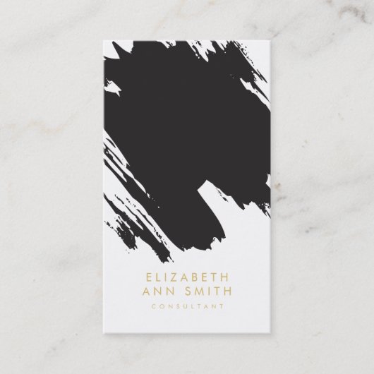 Chic Gold Abstract Visitekaartje Packs penseelstre (Voorkant)