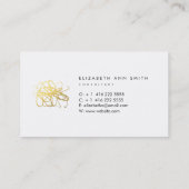 Chic Gold Abstract Visitekaartje Packs penseelstre (Achterkant)