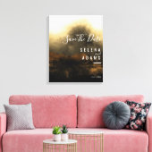 Chic Gold Abstracte typografie sparen de datum Canvas Afdruk (Insitu (Woonkamer))