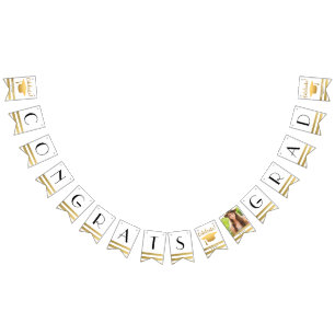 Chic Gold Afstuderen Bunting Class of 20XX Photo Vlaggetjes