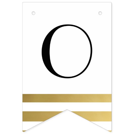 Chic Gold Afstuderen Bunting Class of 20XX Photo Vlaggetjes (Derde vlag)