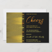 Chic Gold Art Deco - Uitnodiging voor nieuwe jaren (Voorkant)