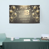 Chic Gold Balloons Stars 18e verjaardag Spandoek (Beurs)