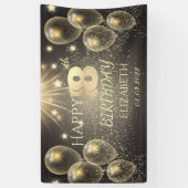 Chic Gold Balloons Stars 18e verjaardag Spandoek (Verticaal)
