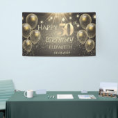 Chic Gold Balloons Stars 50e verjaardag Spandoek (Beurs)