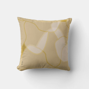 Chic Gold Beige Abstract Floral Pattern Kussen