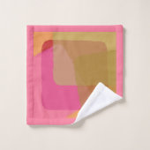 Chic Gold beige Roze Oranje Abstract patroon Bad Handdoek (Wasdoekje)