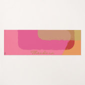 Chic Gold beige Roze Oranje Abstract Yogamat (Voorkant (horizontaal))