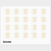 CHIC GOLD BEWAREN DE DATUM RONDE STICKER (Vel)