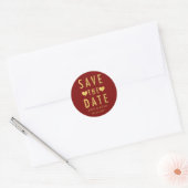 CHIC GOLD BEWAREN DE DATUM RONDE STICKER (Envelop)