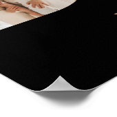 Chic Gold Black Aangepast drie Pap-scripts Foto's Poster (Hoek)