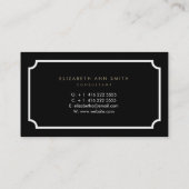 Chic Gold Black Brushstrokes Visitekaartje (Achterkant)