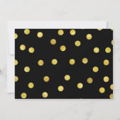 Chic Gold & Black Confetti 90e verjaardag Kaart (Achterkant)