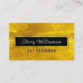 Chic Gold Black Modern minimalist Visitekaartje (Voorkant)