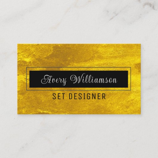 Chic Gold Black Modern minimalist Visitekaartje (Voorkant)