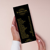 Chic Gold & Black Professional Salon Service Reclamekaart