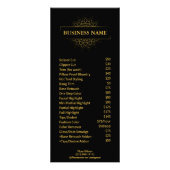 Chic Gold & Black Professional Salon Service Reclamekaart (Voorkant)