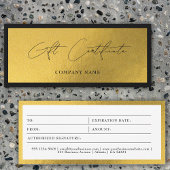 Chic Gold Black Zakelijke Cadeaubon Voucher