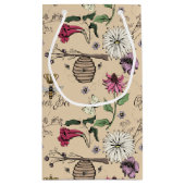 Chic Gold Bloemen Bijenkorf Klein Cadeauzakje (Achterkant)