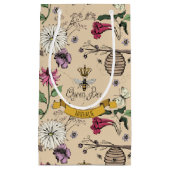 Chic Gold Bloemen Bijenkorf Klein Cadeauzakje (Voorkant)