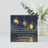 Chic Gold Blue-artistieke kerstfeestdag Kaart (Staand voorkant)