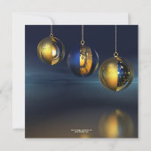 Chic Gold Blue-artistieke kerstfeestdag Kaart (Achterkant)