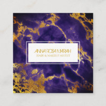 ** Chic Gold Blue Marble Girly Hair Make-up